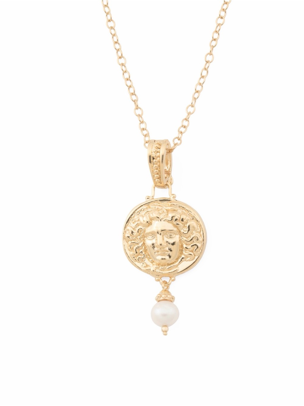 Tagliamonte Gold Medusa Pendant Necklace with Pearl Accent - Women Jewelry